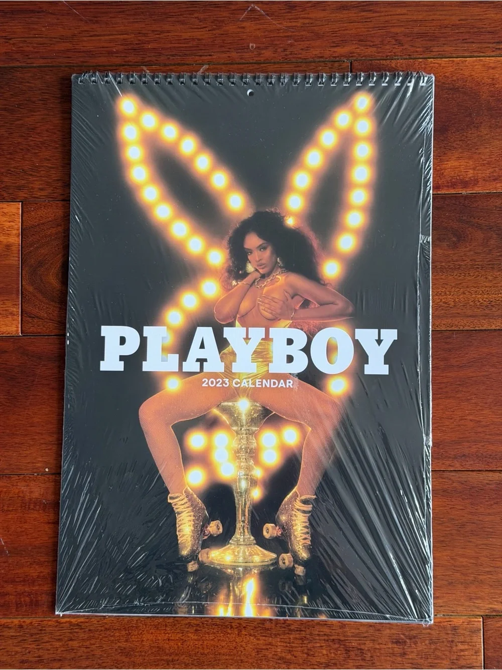 PLAYBOY Black & Gold Illuminated Cover Calendar from 2023 Sealed
